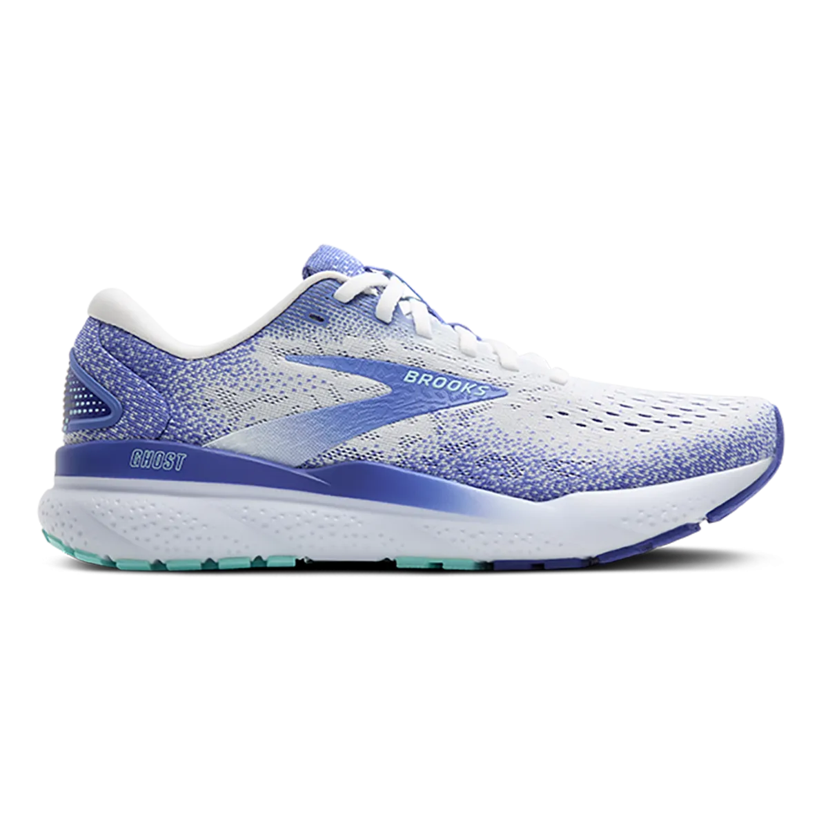 Brooks Ghost 16 - Weiß - Amparo Blau - Napfschnecke
