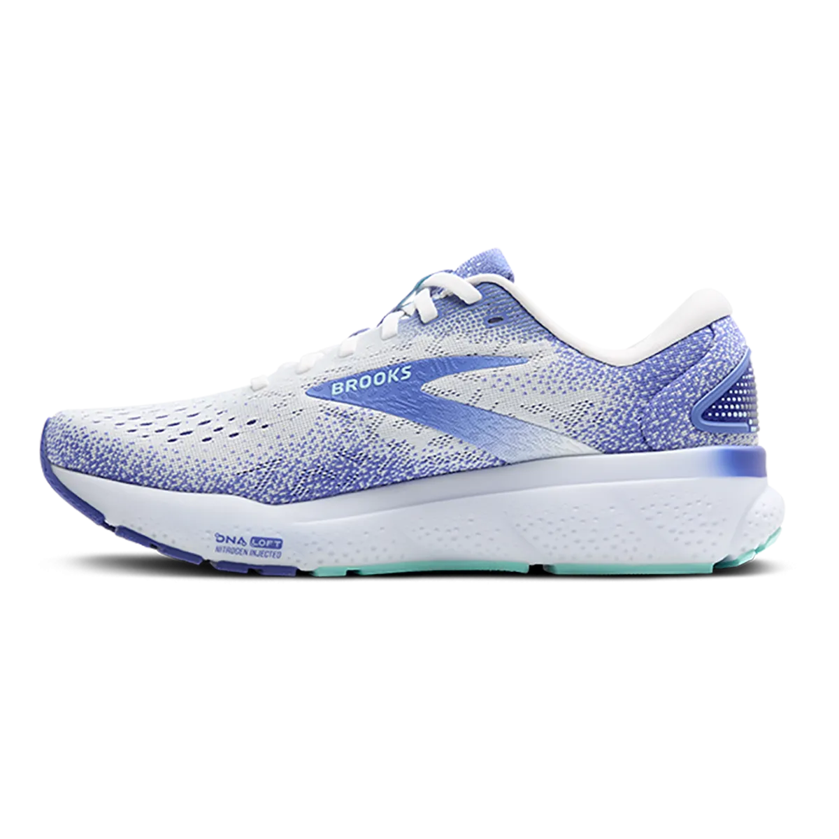 Brooks Ghost 16 - Weiß - Amparo Blau - Napfschnecke