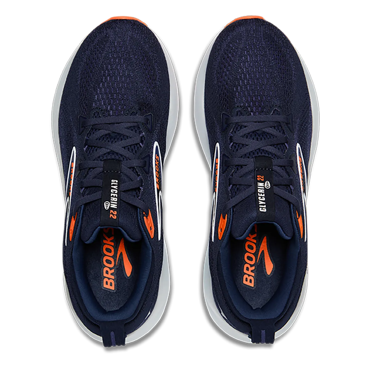 Brooks Glycerin 22 Peacoat - Blaues Band - Orange