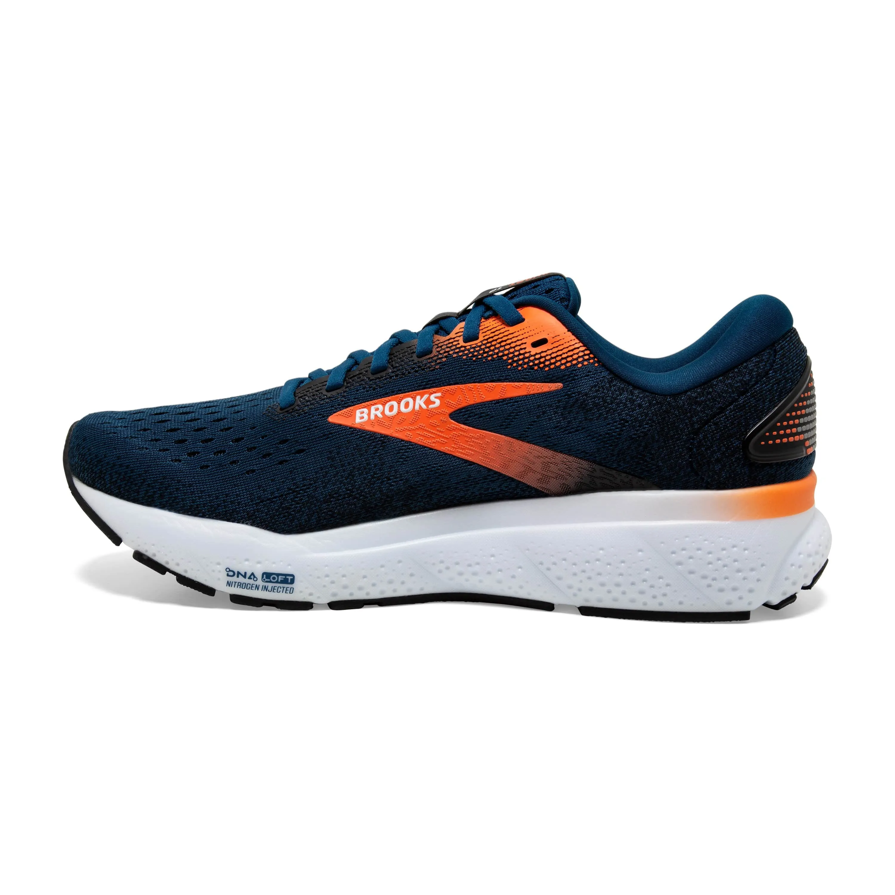 Brooks Herren Ghost 16 Laufschuhe in Blauopal/Schwarz/Kapuzinerkresse AW24