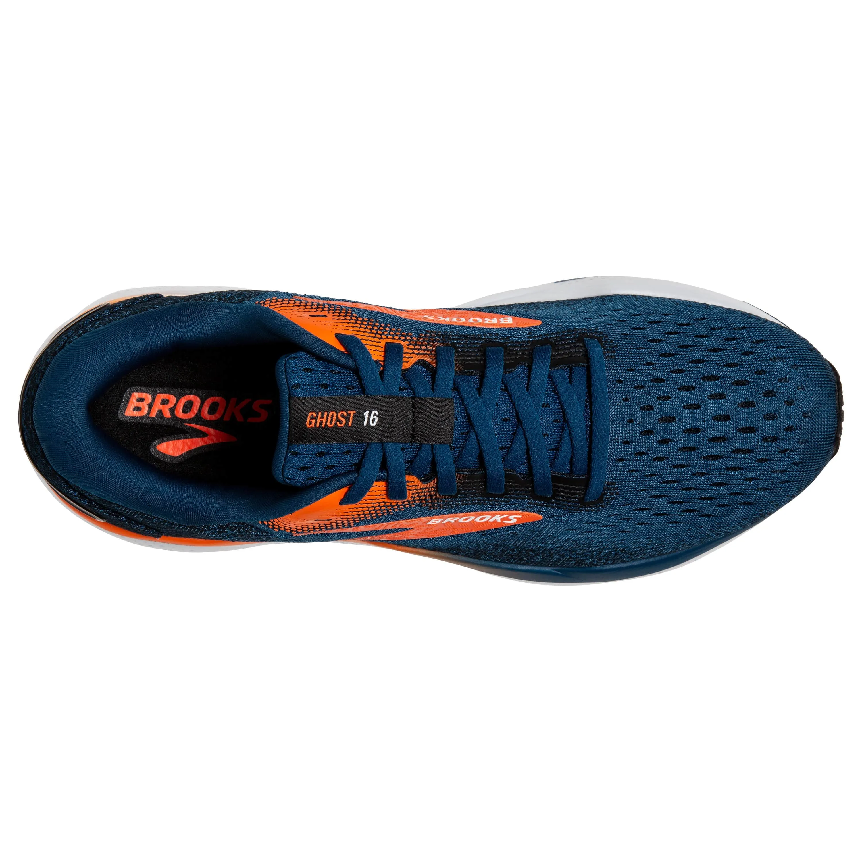 Brooks Herren Ghost 16 Laufschuhe in Blauopal/Schwarz/Kapuzinerkresse AW24