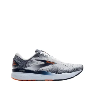Brooks Herren Ghost 16 Laufschuhe in Weiß/Peacoat/Orange SS25