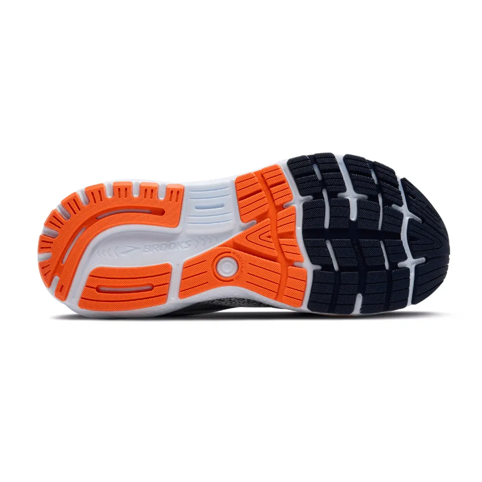 Brooks Herren Ghost 16 Laufschuhe in Weiß/Peacoat/Orange SS25