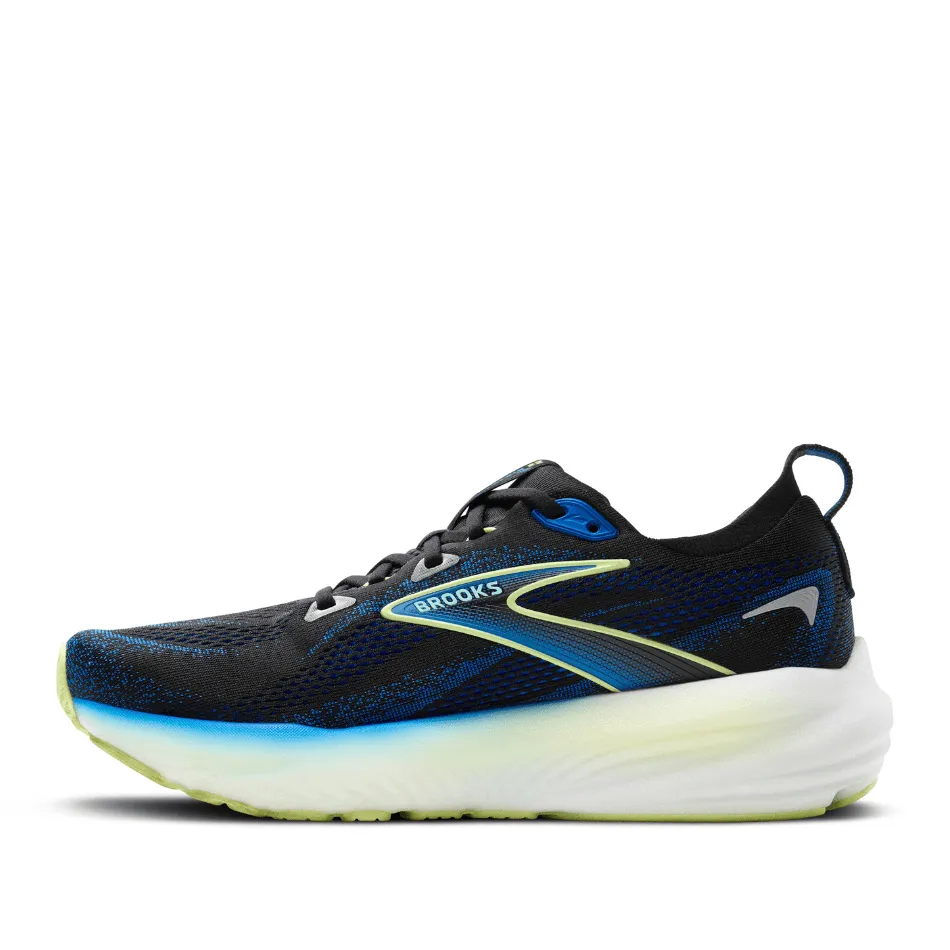 Brooks Herren Glycerin 22 Laufschuhe in Schwarz/Kobalt/Neon-Gelb SS25