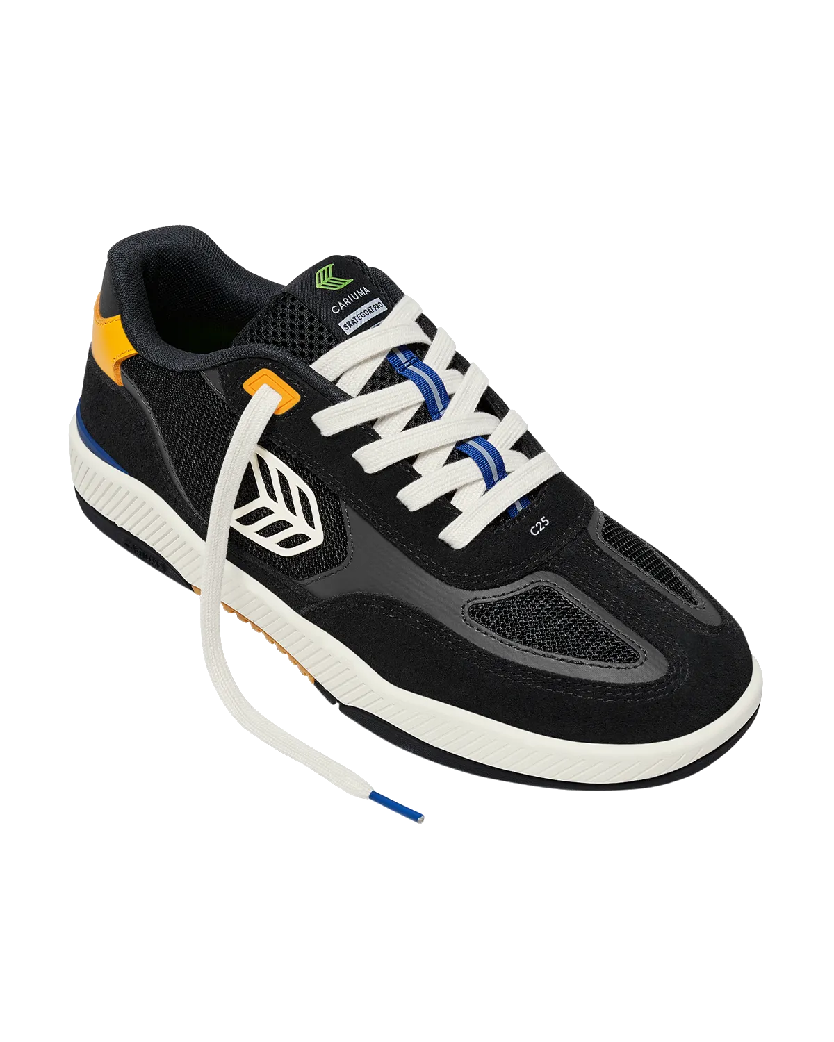 Cariuma Schuhe Skategoat C25 Schuhe in Schwarz, Gelb & Elfenbein