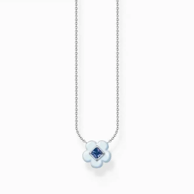 Charmante Blume mit blauem Stein Halskette KE2185-496-1 Thomas Sabo Halsketten
