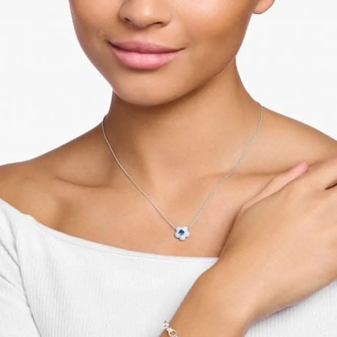 Charmante Blume mit blauem Stein Halskette KE2185-496-1 Thomas Sabo Halsketten