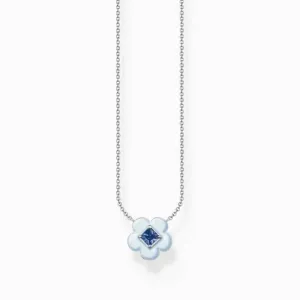 Charmante Blume mit blauem Stein Halskette KE2185-496-1 Thomas Sabo Halsketten