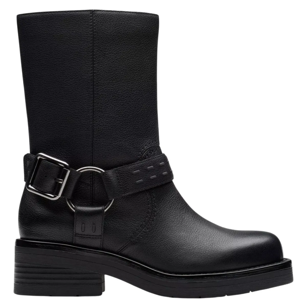 Clarks Damen Rebelle Up Schwarz Leder
