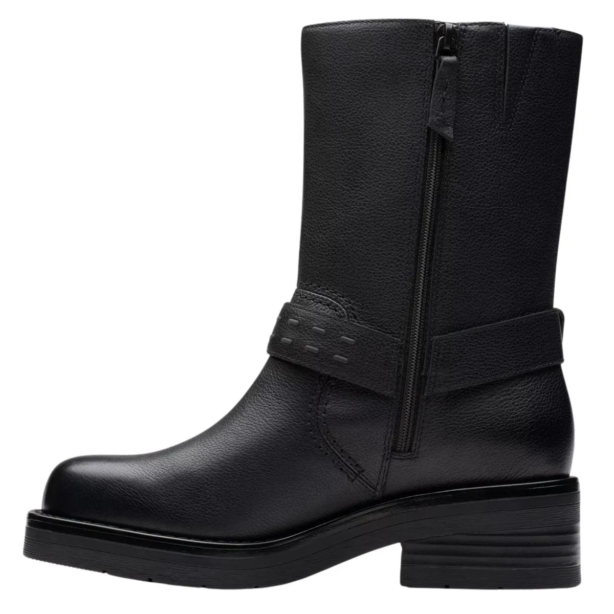Clarks Damen Rebelle Up Schwarz Leder