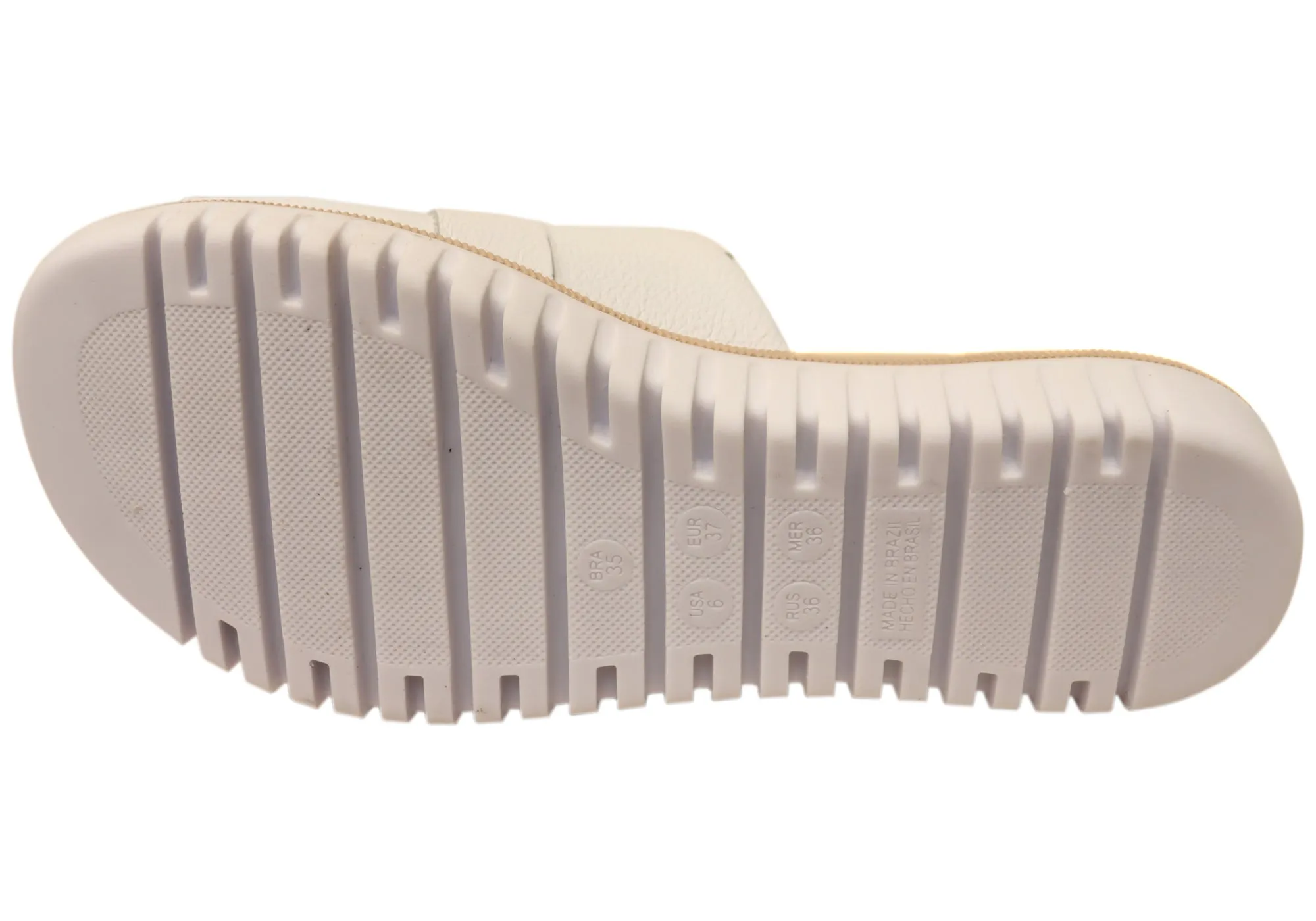 Comfortflex Samantha Damen Leder Slides Sandalen Hergestellt in Brasilien Comfortflex Schuhe