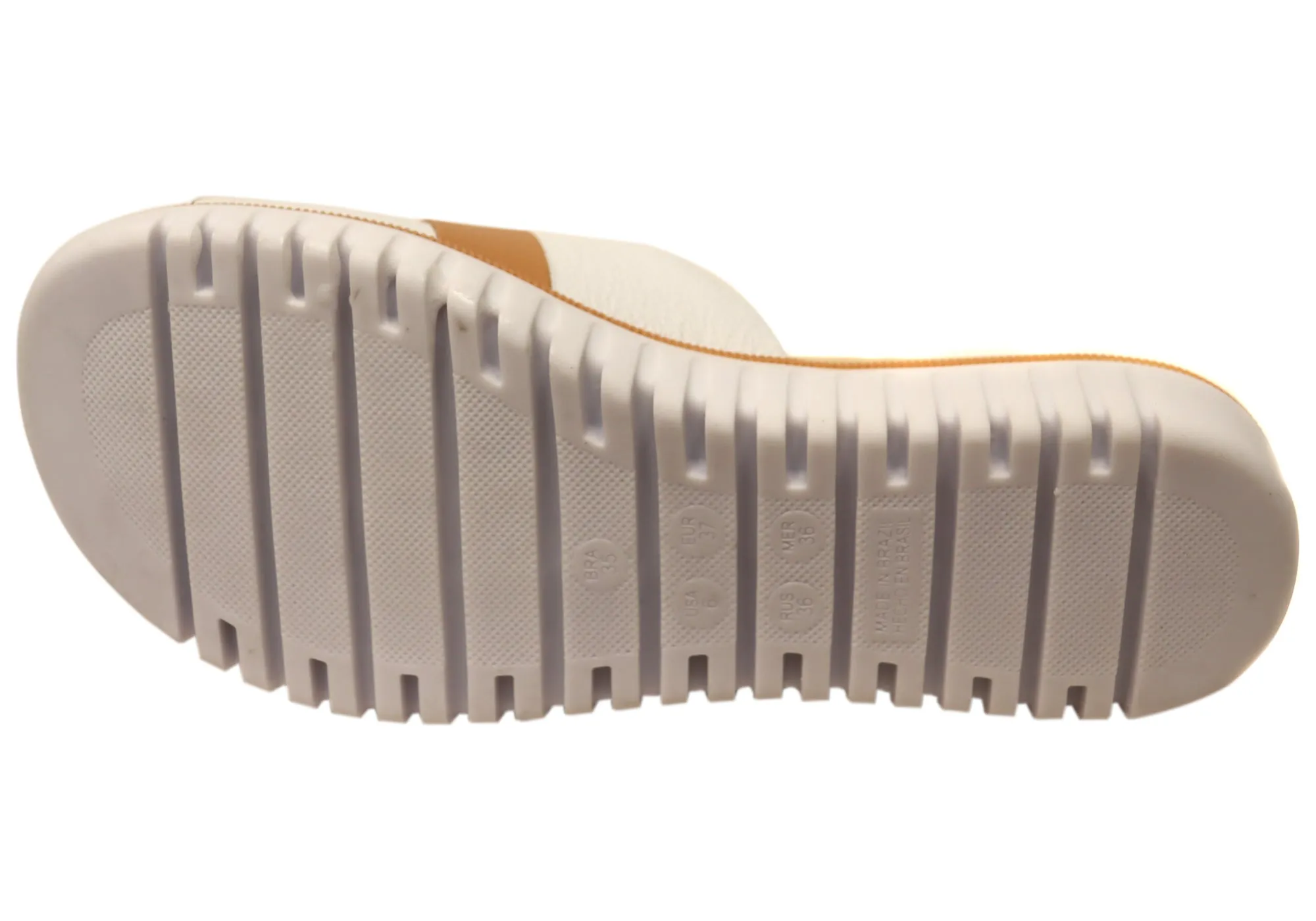 Comfortflex Samantha Damen Leder Slides Sandalen Hergestellt in Brasilien Comfortflex Schuhe