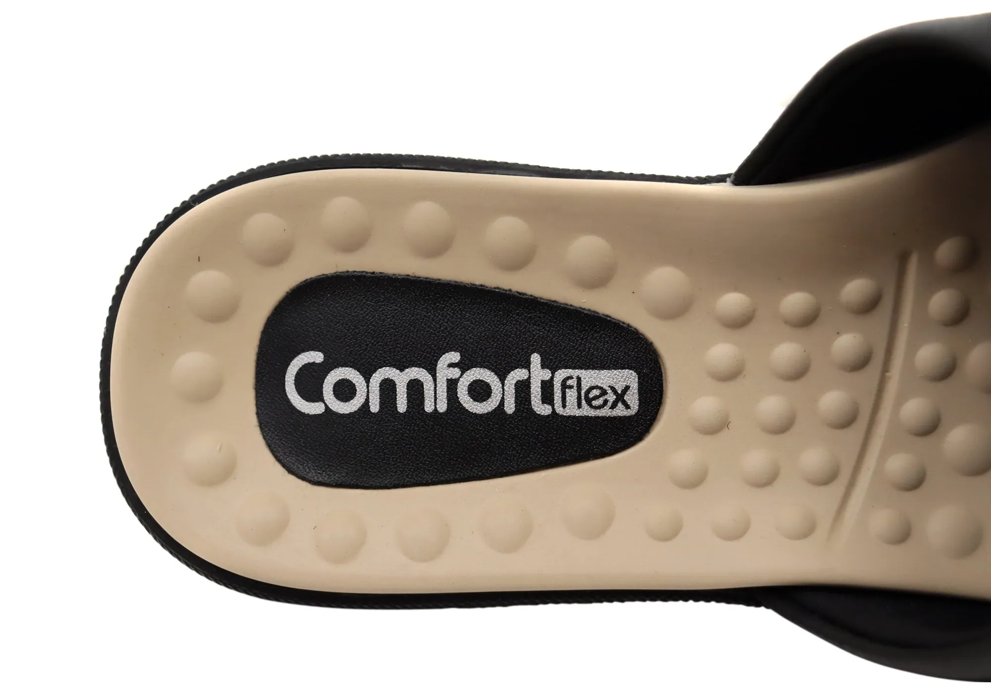 Comfortflex Samantha Damen Leder Slides Sandalen Hergestellt in Brasilien Comfortflex Schuhe