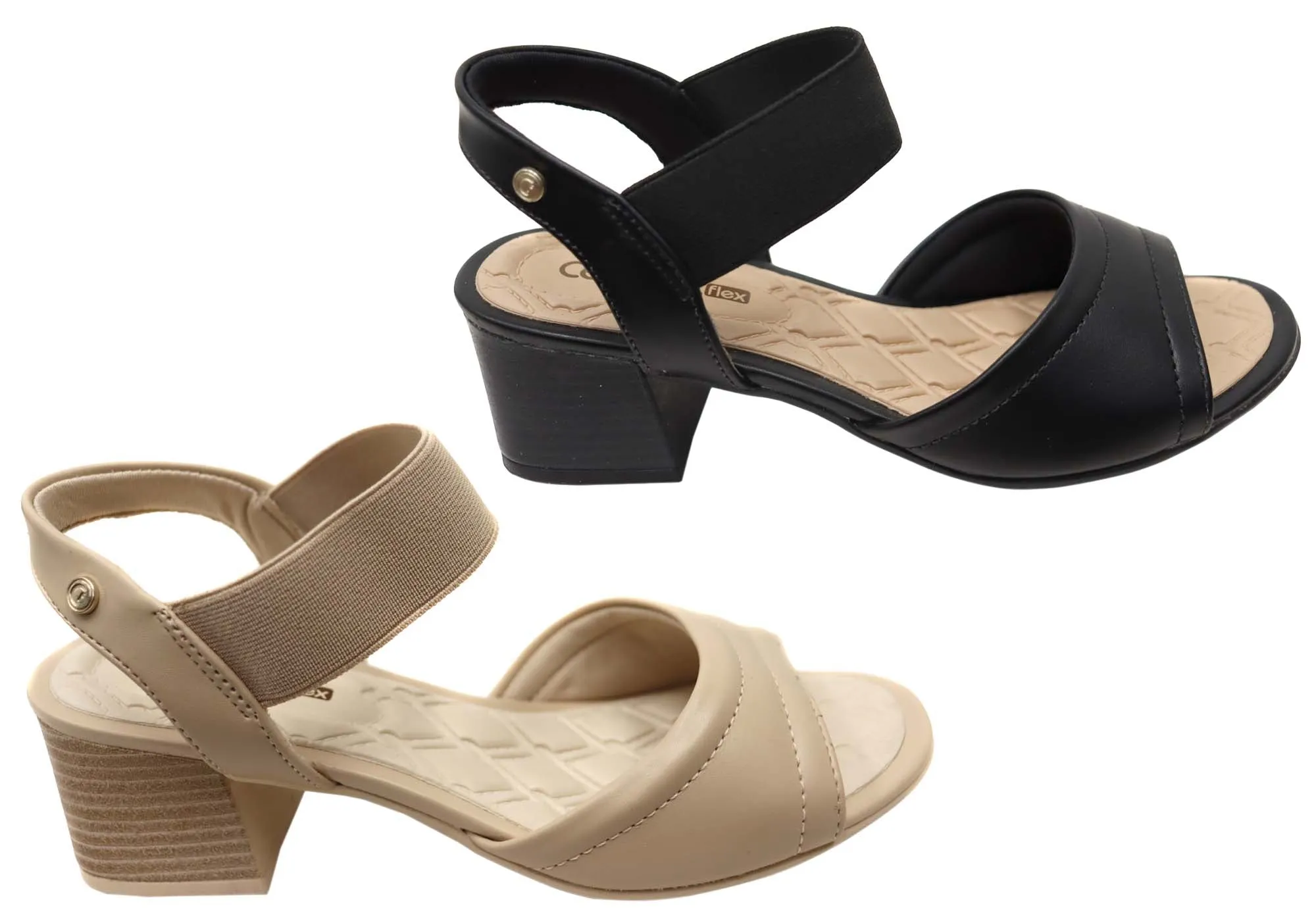 Comfortflex Tracey Damen Bequeme Brasilianische Mittelhohe Absatz Sandalen Comfortflex Schuhe