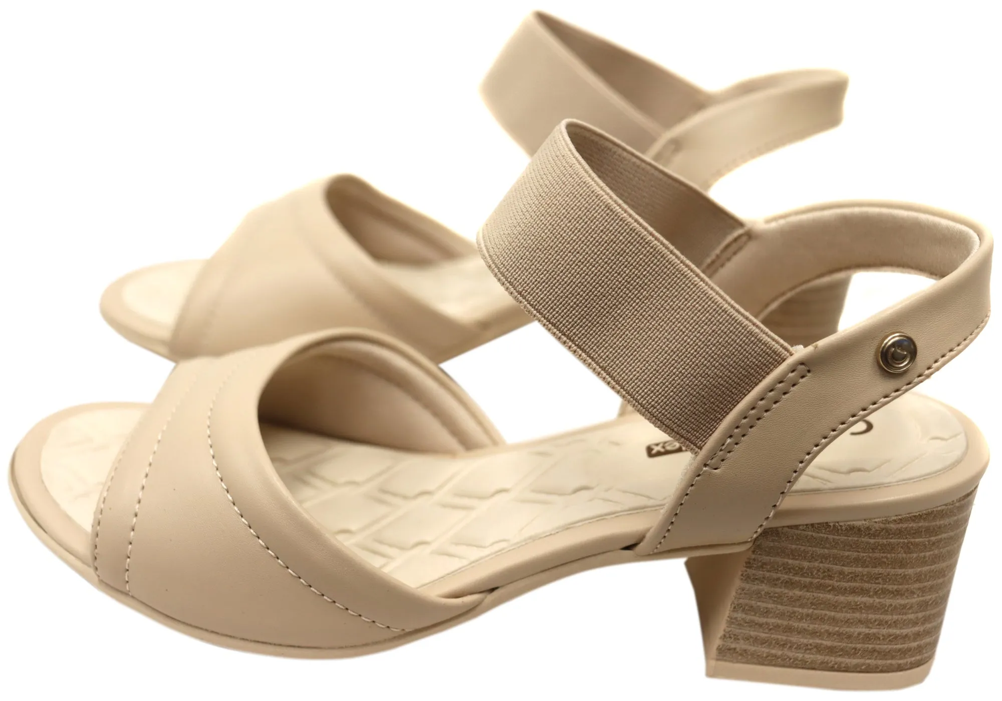 Comfortflex Tracey Damen Bequeme Brasilianische Mittelhohe Absatz Sandalen Comfortflex Schuhe