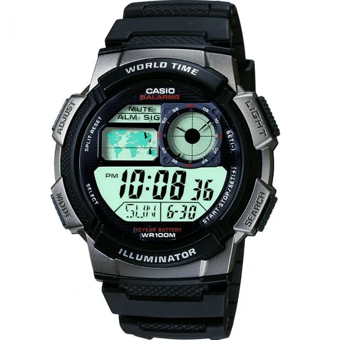 Herrenuhr Casio AE1000W-1B Weltzeituhr