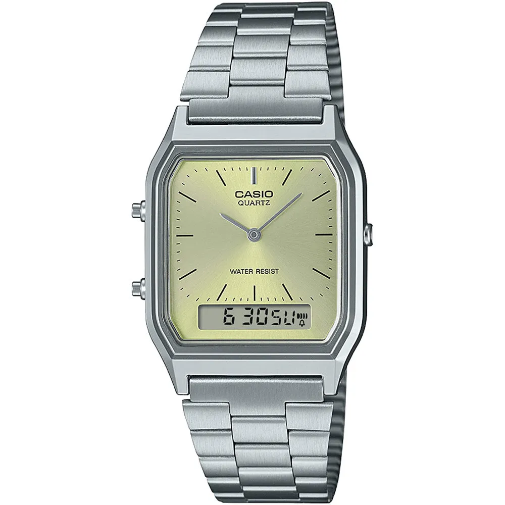 Herrenuhr Casio AQ230A-9A Vintage im Anzugstil