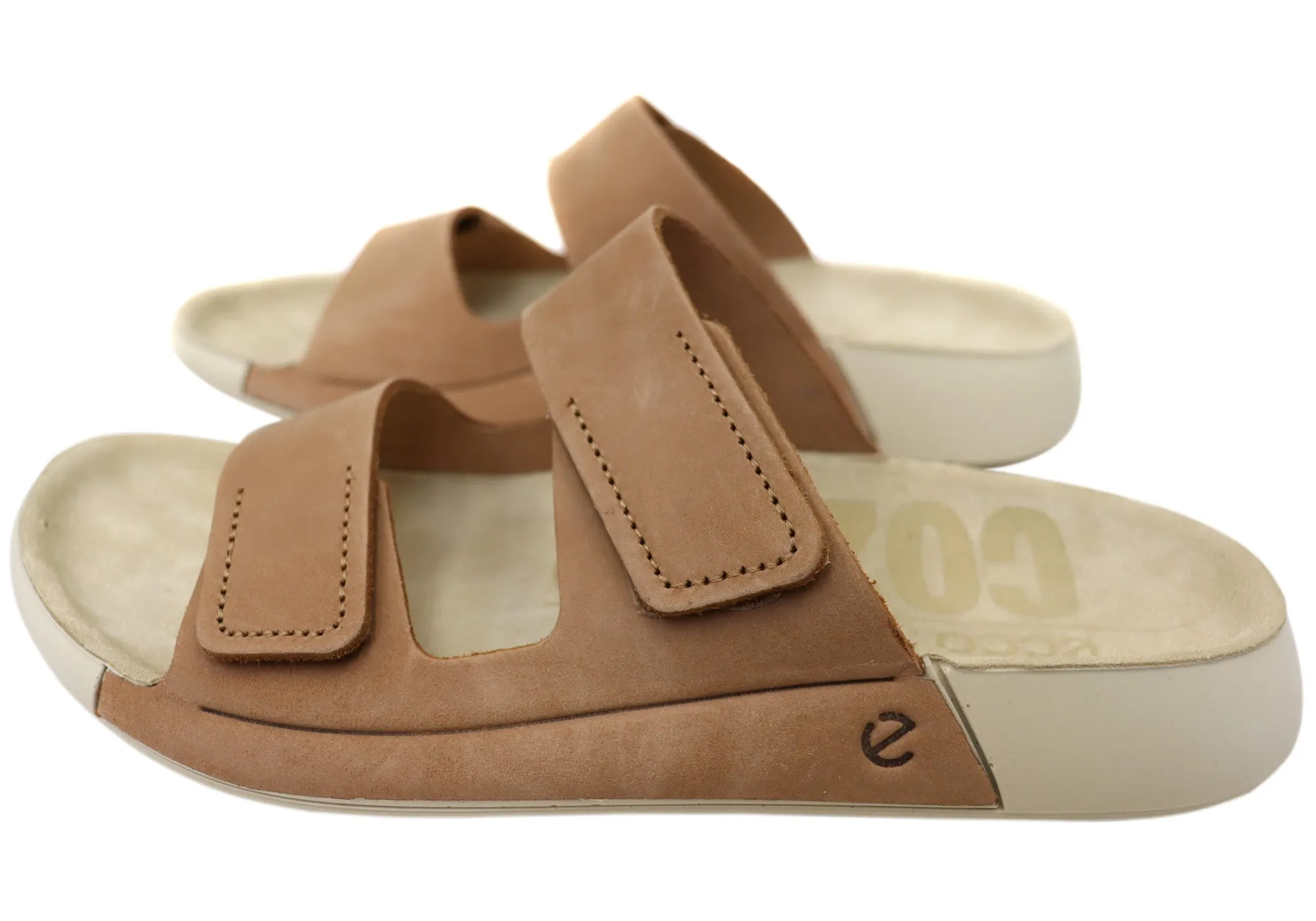 ECCO 2. Cozmo Damen Bequeme Leder 2-Riemen Riemchensandalen ECCO Schuhe