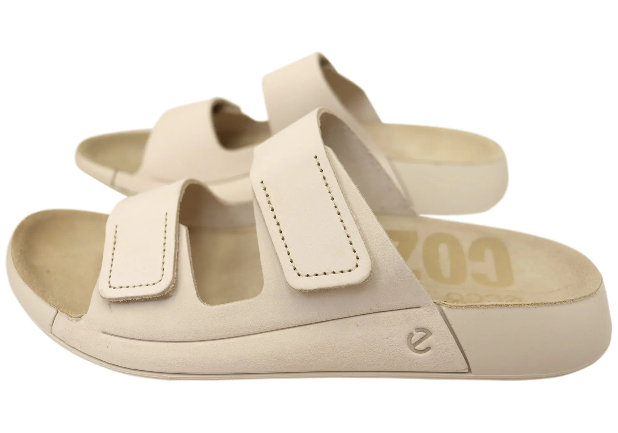 ECCO 2. Cozmo Damen Bequeme Leder 2-Riemen Riemchensandalen ECCO Schuhe