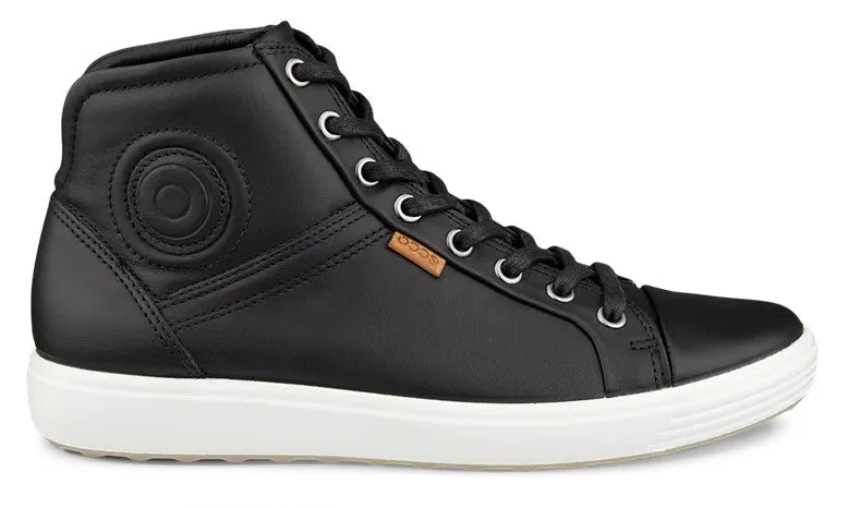 Ecco 430023-01001 Soft 7 Damen Leder Schnürstiefel Ecco Schuhe