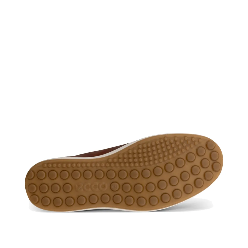 Ecco Herren Soft 7 Leder-Sneaker in Cognac
