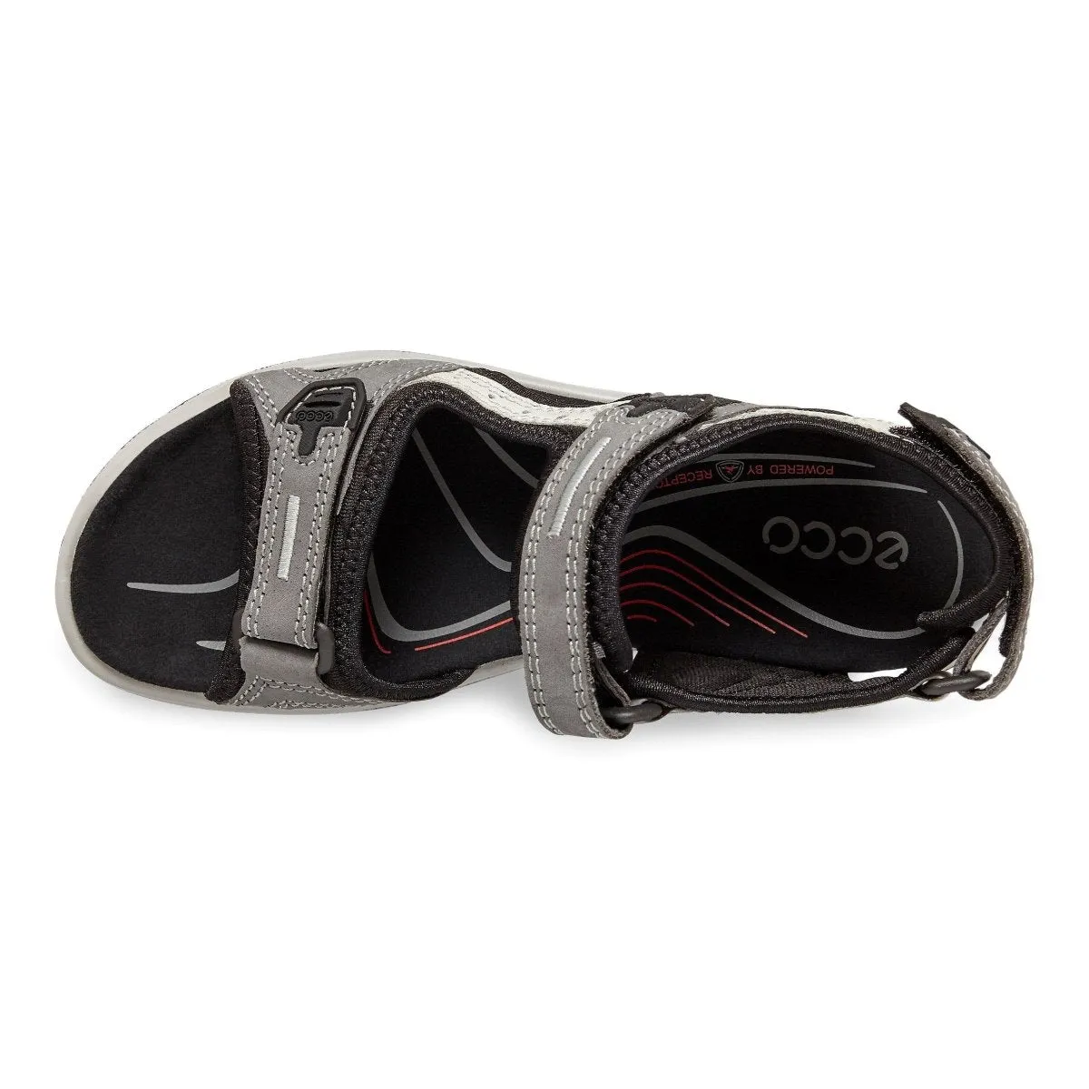 ECCO Damen 069563 Yucatan Sandale Road Titanium Leder