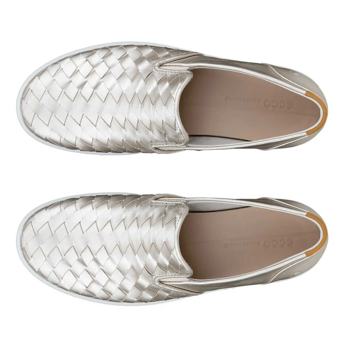 Ecco Damen Soft 7 Slip-On Gewebt Gold