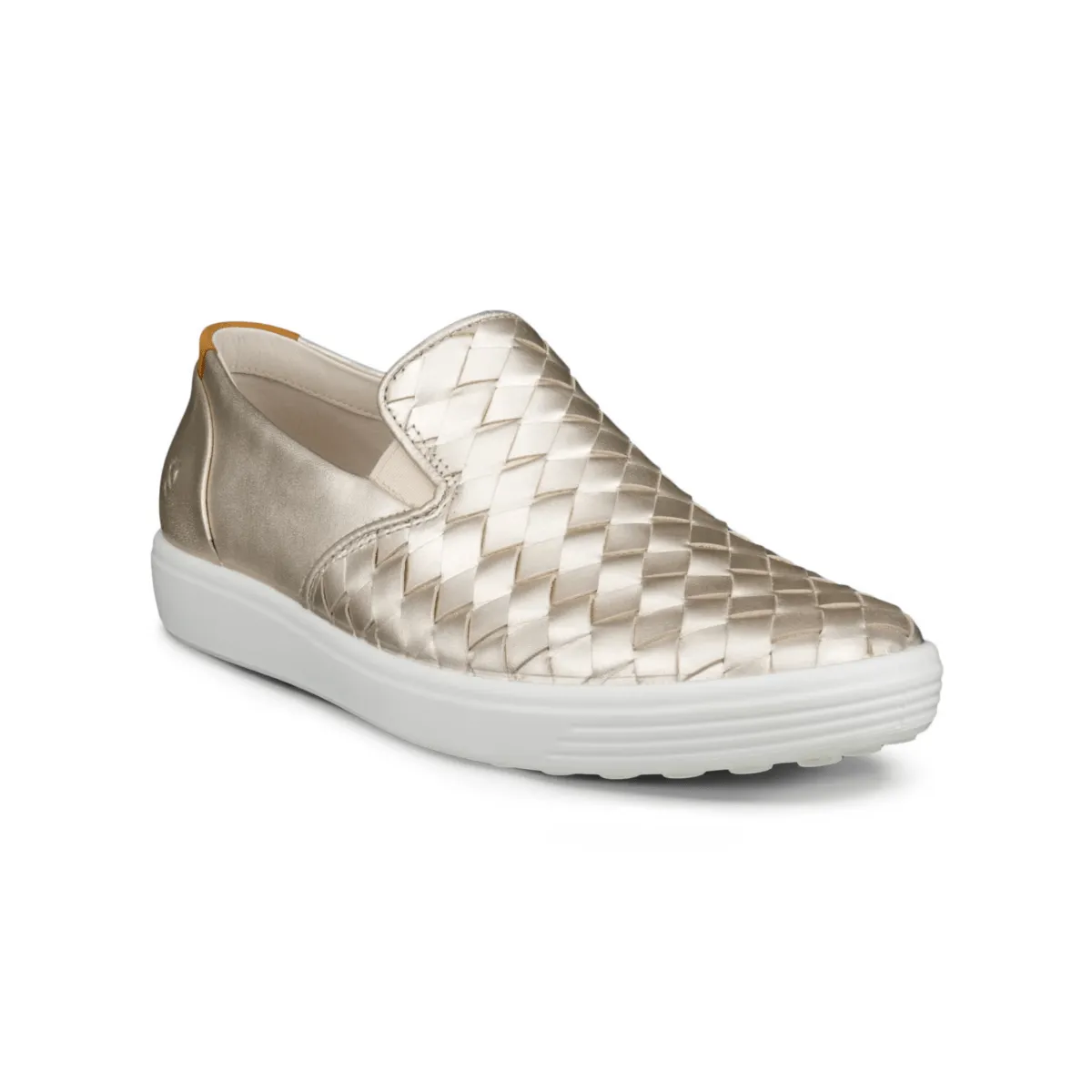 Ecco Damen Soft 7 Slip-On Gewebt Gold