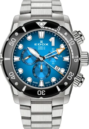 Edox Uhren Edox CO-1 Chrono Quarz Herrenuhr in Titan