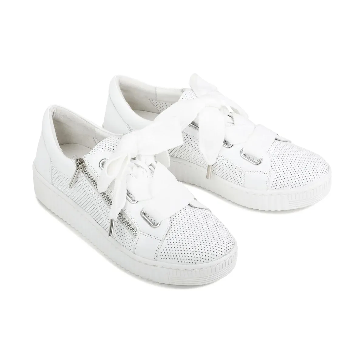 EOS Jovi Weiße Perforierte Lederschuhe_Eos