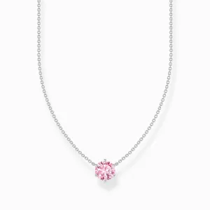 Essentials Sterling Silber Pink Zirkonia Halskette KE2210-051-9-L45V Thomas Sabo Halsketten