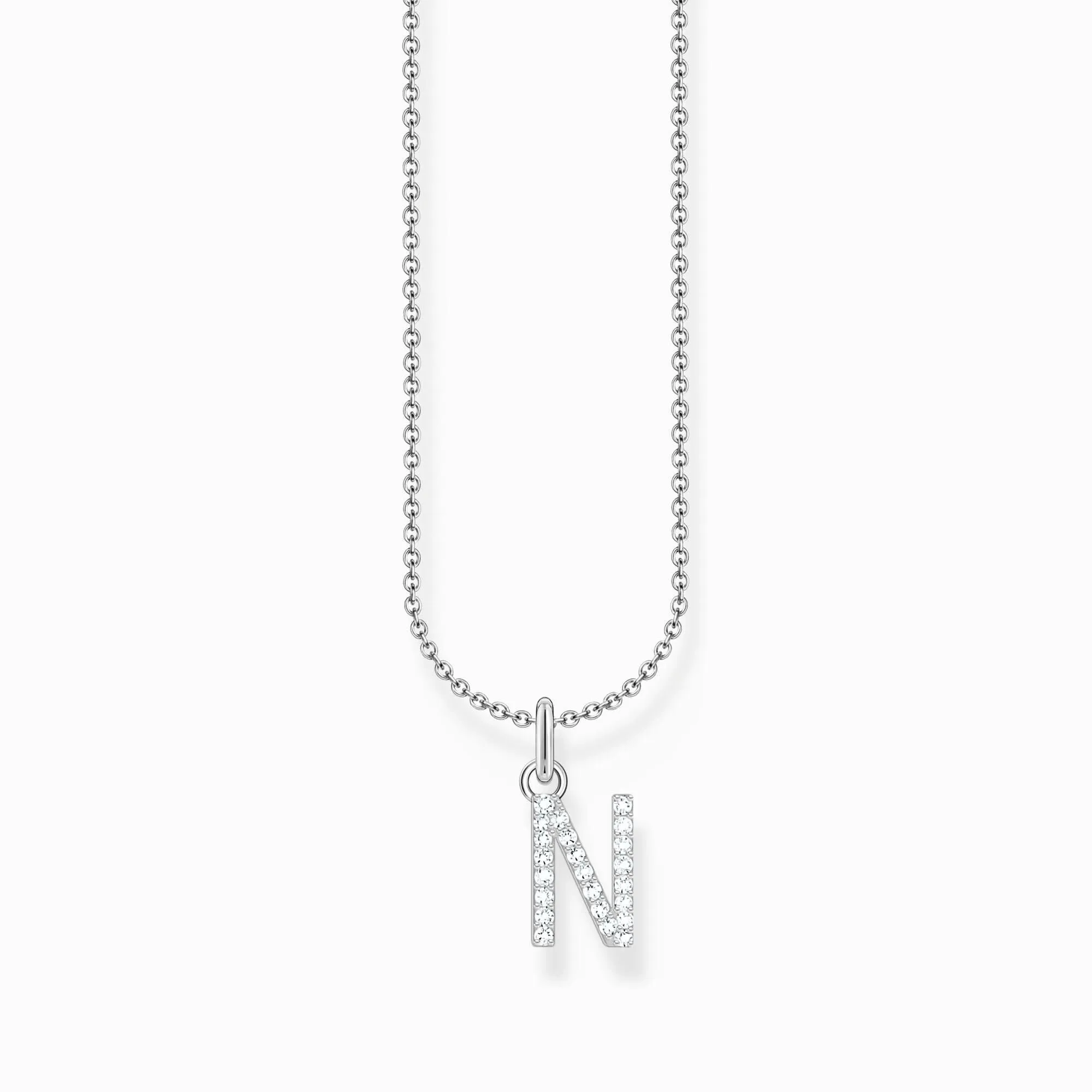 Essentials Sterling Silber mit Zirkonia Buchstabe N Halskette KE2253-051-14-L45V Thomas Sabo Halsketten