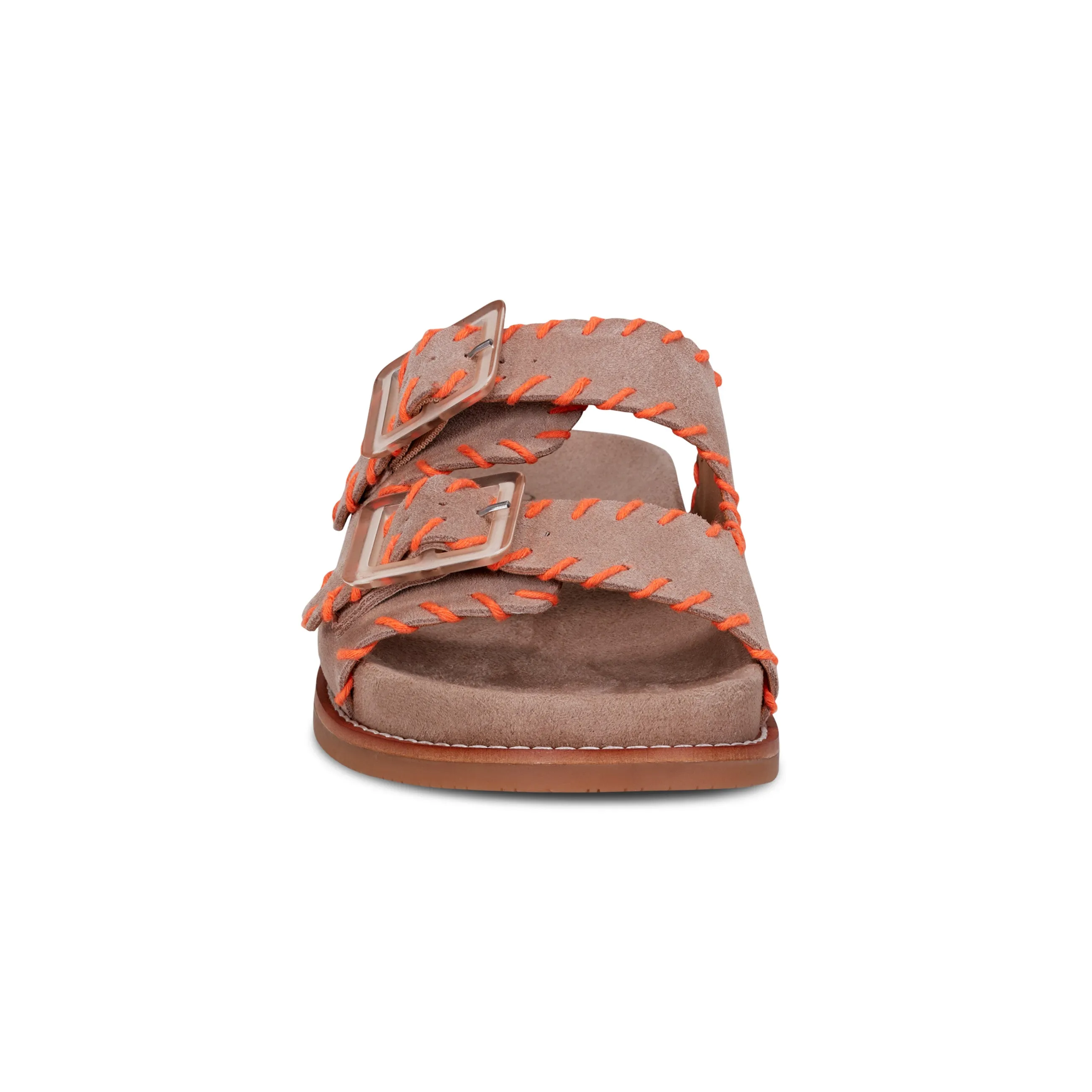 Fausto Rundspitze Bequeme Flache Riemchensandalen