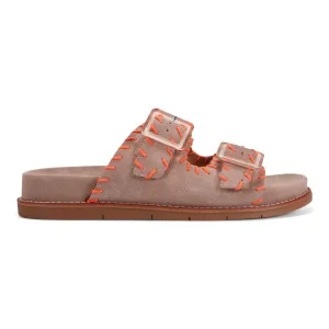 Fausto Rundspitze Bequeme Flache Riemchensandalen