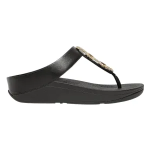 FitFlop Damen Fino Crystal Chain Schwarz