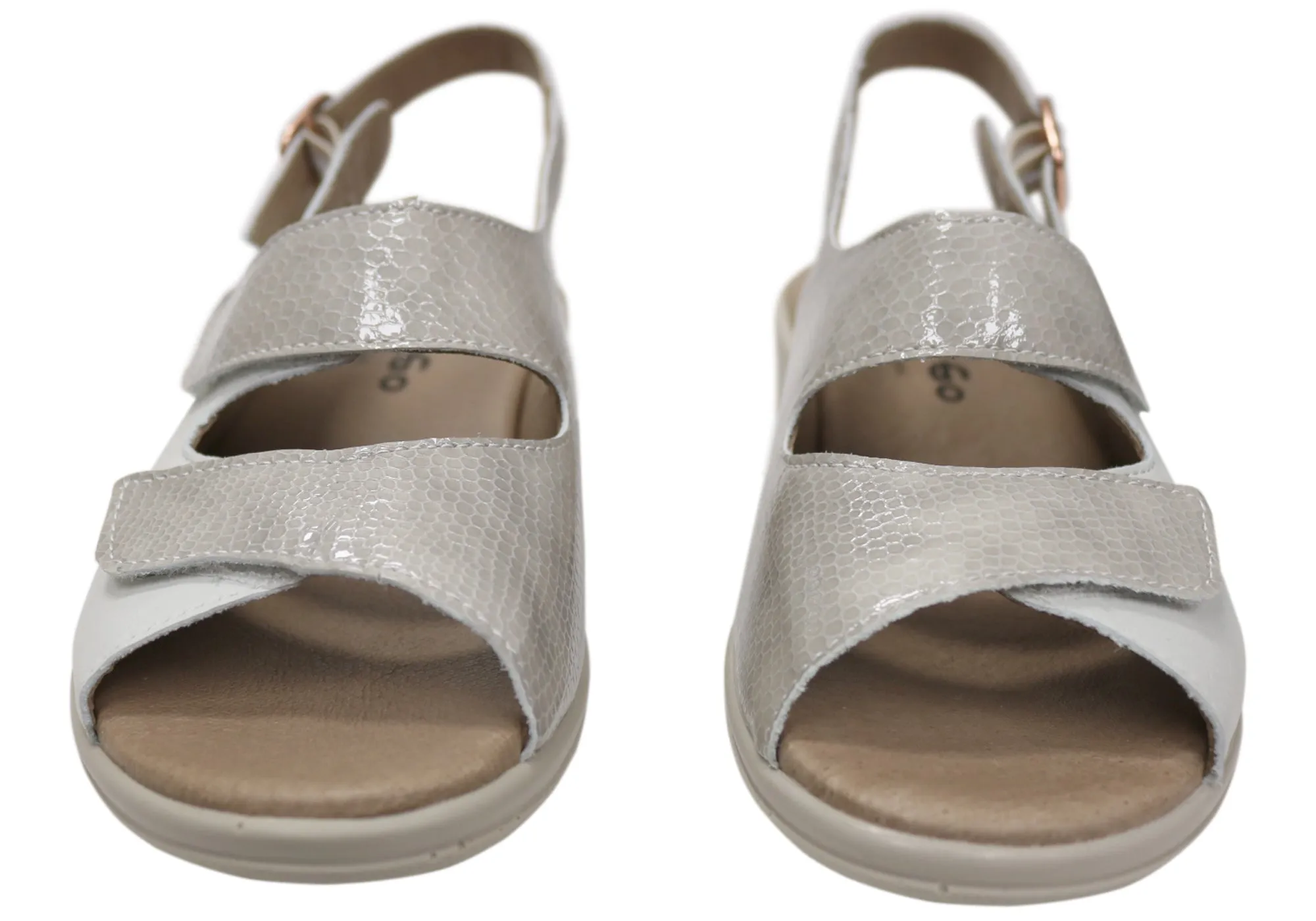 Flex & Go Mary Damen Bequeme Ledersandalen Hergestellt in Portugal Flex & Go Schuhe