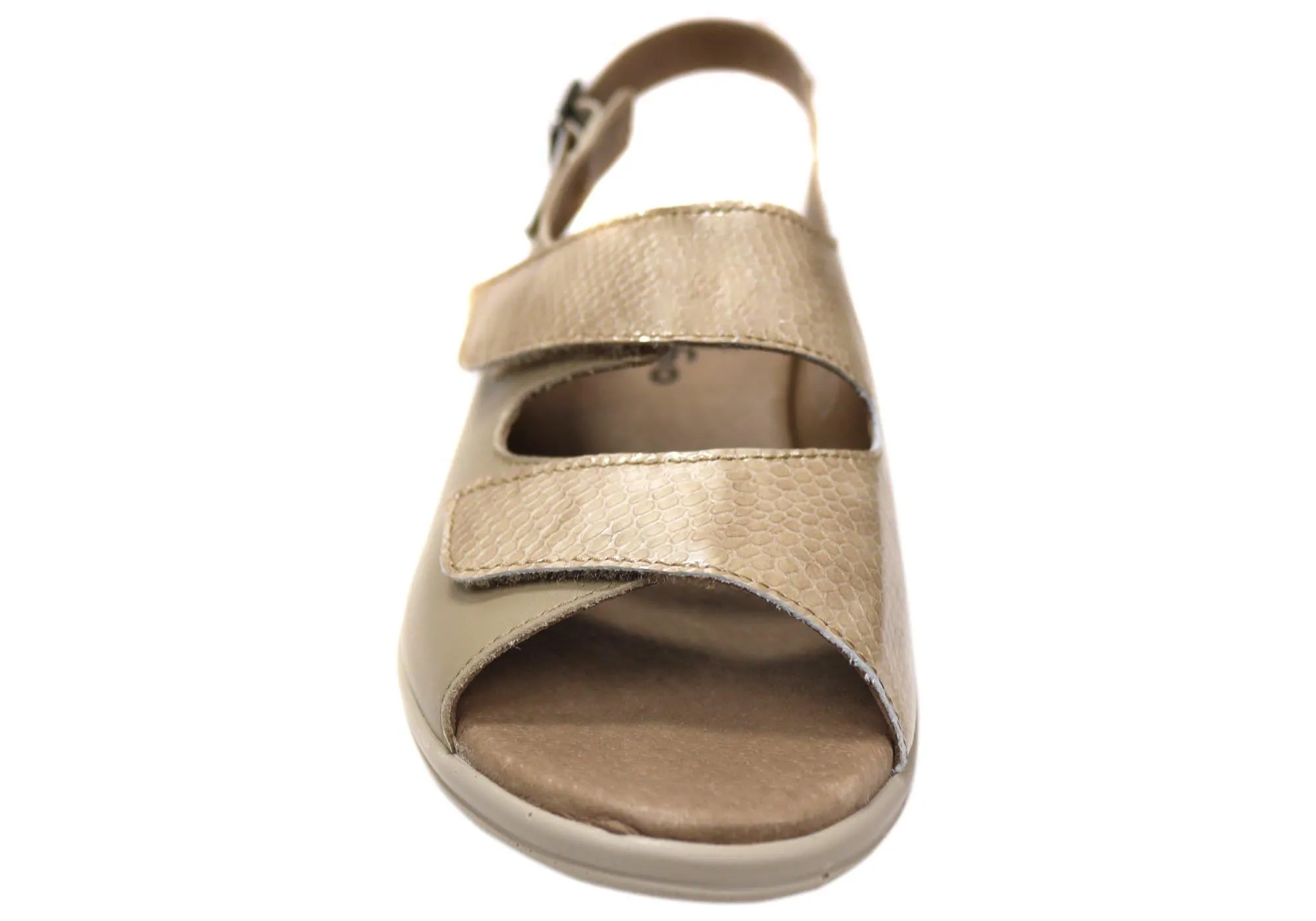 Flex & Go Mary Damen Bequeme Ledersandalen Hergestellt in Portugal Flex & Go Schuhe