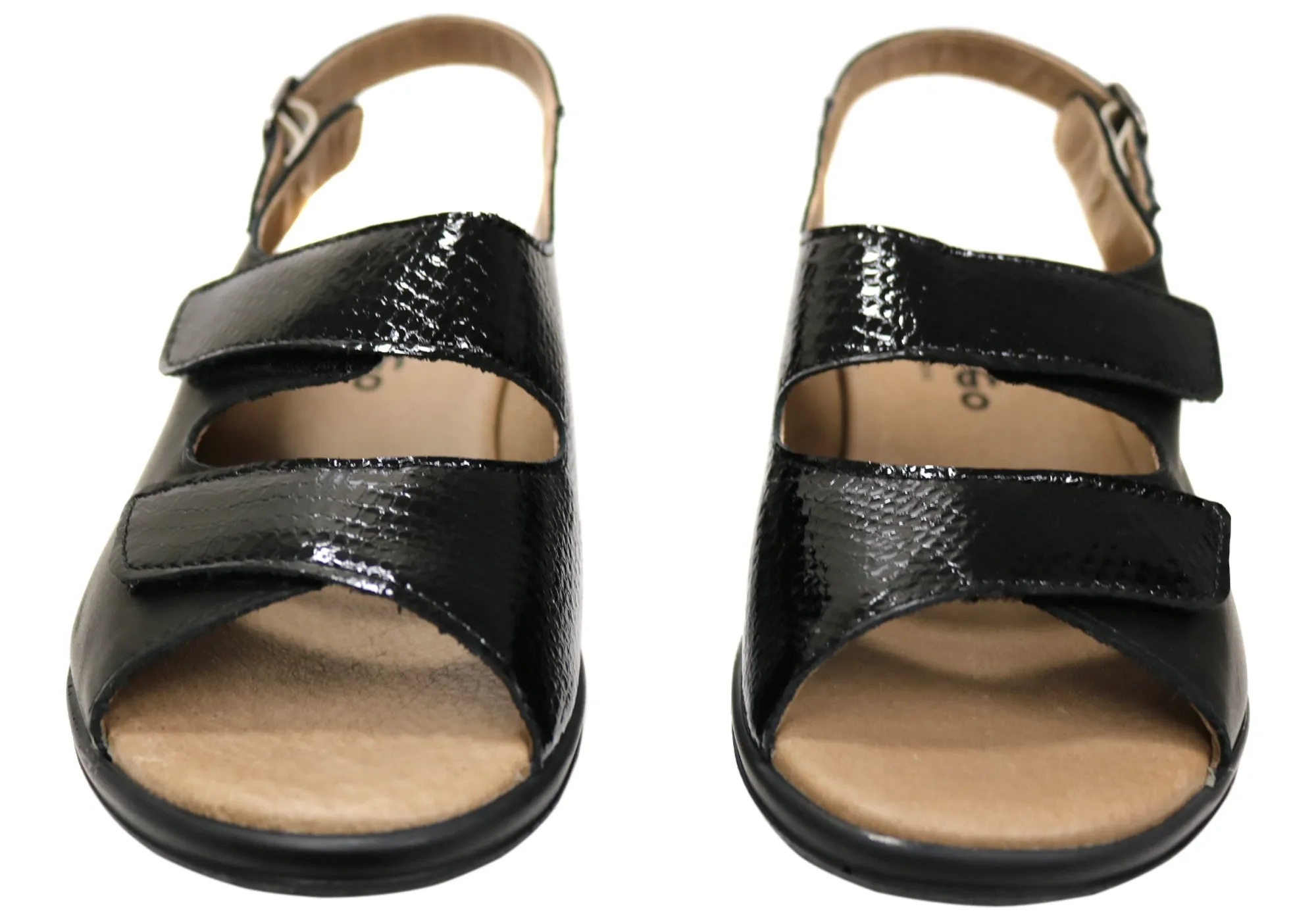 Flex & Go Mary Damen Bequeme Ledersandalen Hergestellt in Portugal Flex & Go Schuhe