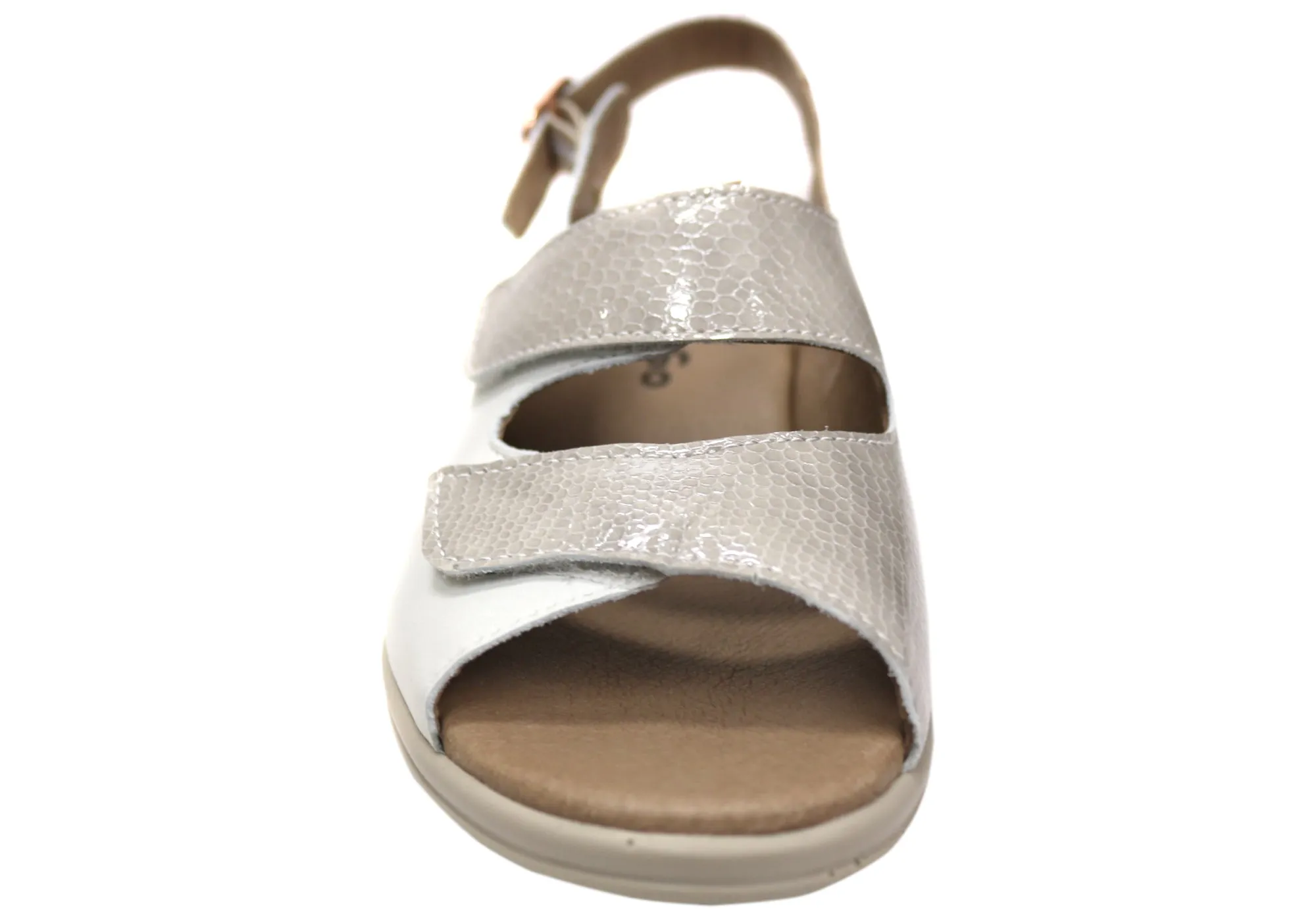 Flex & Go Mary Damen Bequeme Ledersandalen Hergestellt in Portugal Flex & Go Schuhe