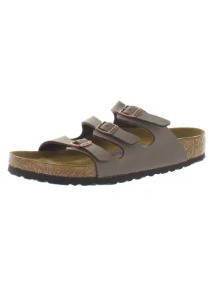 Florida BS Damen Leder Schlupf-Sandalen mit Fußbett