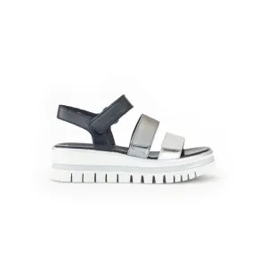 GABOR 3-BÄNDER-SANDALETTE - SCHWARZ MULTI