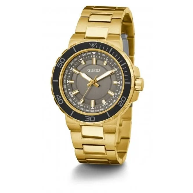 Herren Track Edelstahl Uhr in Goldton GW0426G2