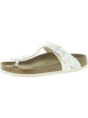 Gizeh BS Damen Sandalen mit Blumenmuster und Schlupffußbett