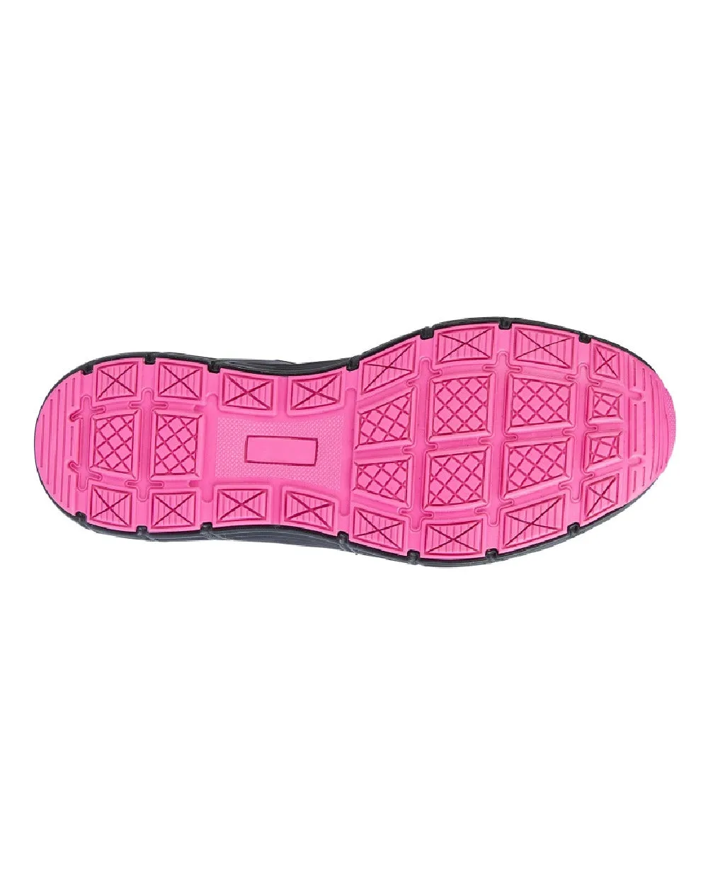Grafters Damen Sicherheitsschuhe Schwarz Knallrosa Nylon Mesh