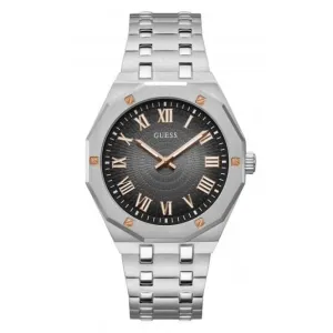 Guess Herren Uhr Edelstahl Silber GW0575G1