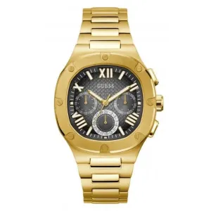 Guess Herren Headline Edelstahl Gold Uhr GW0572G2