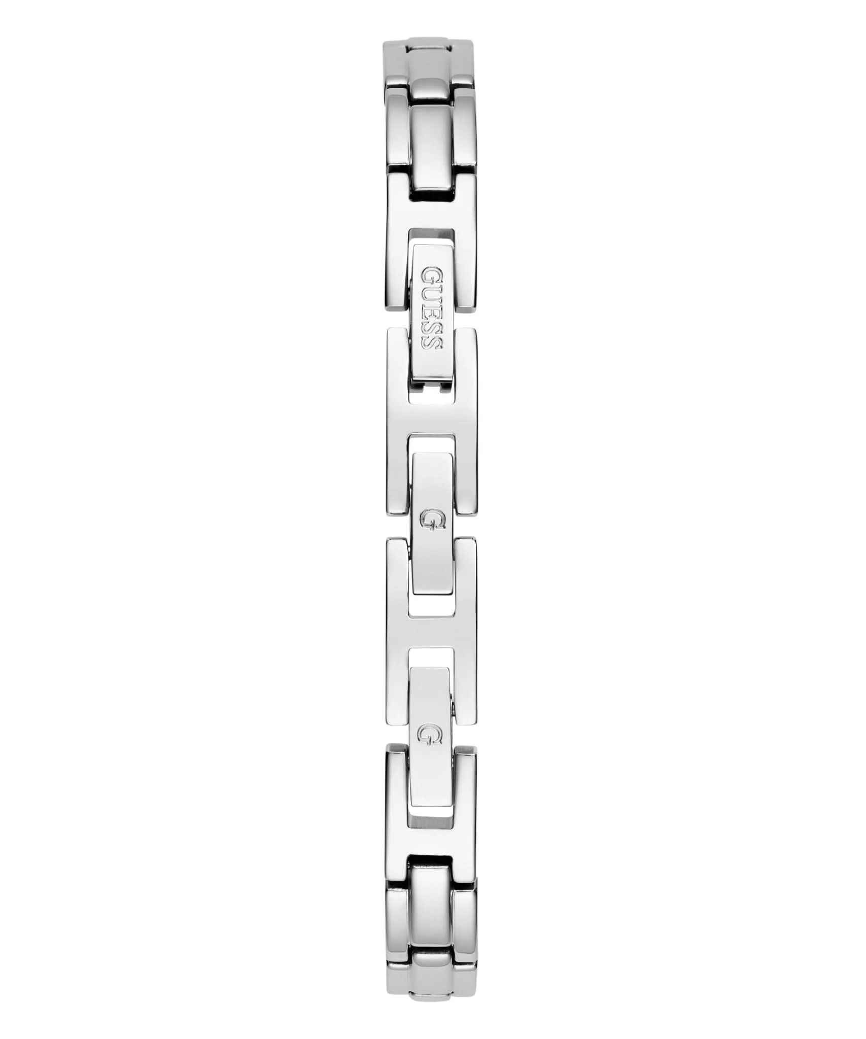Guess Damen Chloe Uhr mit silberfarbenem Gehäuse aus recyceltem Stahl GW0756L1
