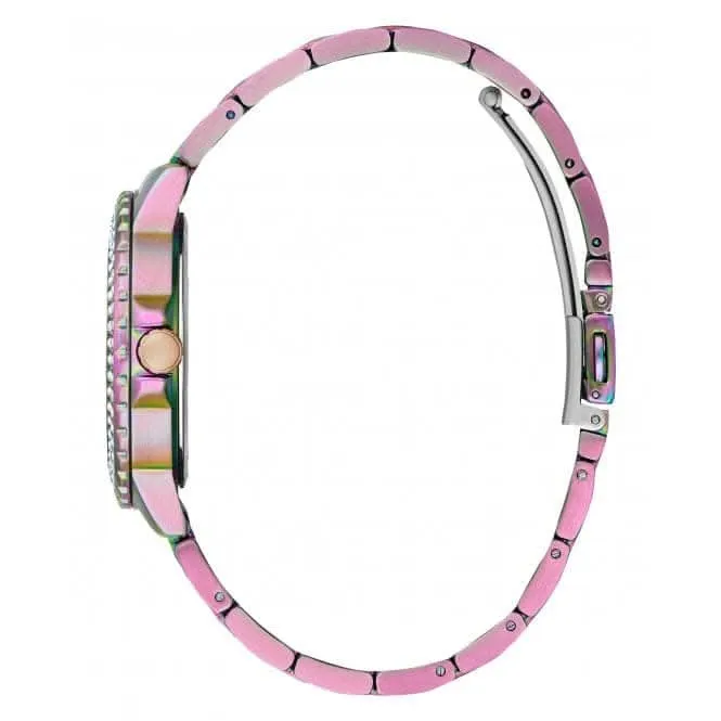 Guess Damen Crown Jewel Edelstahl Irisierende Uhr GW0410L4