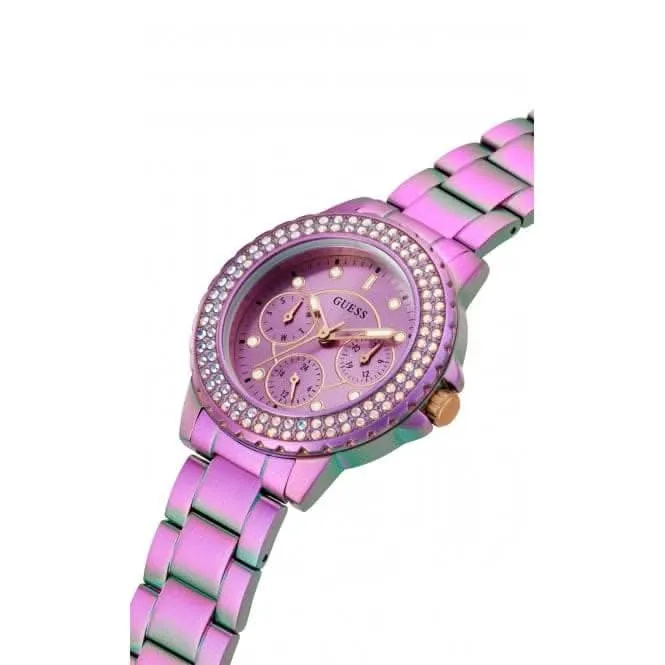 Guess Damen Crown Jewel Edelstahl Irisierende Uhr GW0410L4