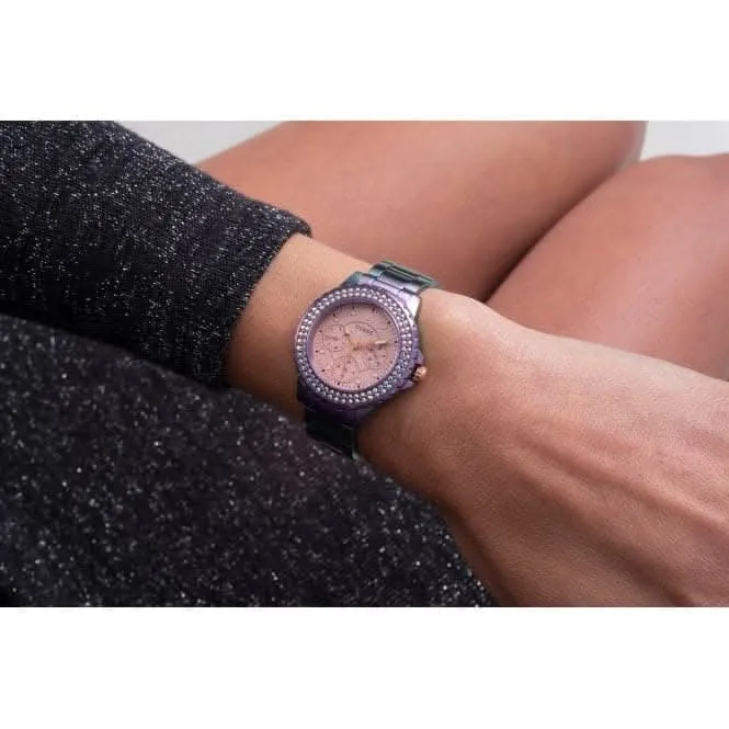 Guess Damen Crown Jewel Edelstahl Irisierende Uhr GW0410L4